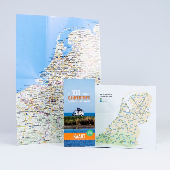 A3 wegenkaart voor campertrips pensioen boek